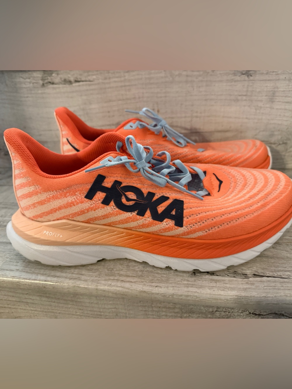 Hoka Mach 5 running shoes in the Radiant Yellow/Evening Primrose